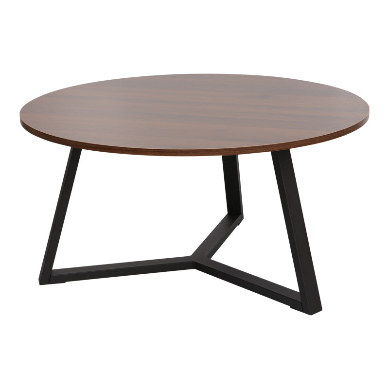 Холна маса Berton в цвят орех и черен метал 80х40см