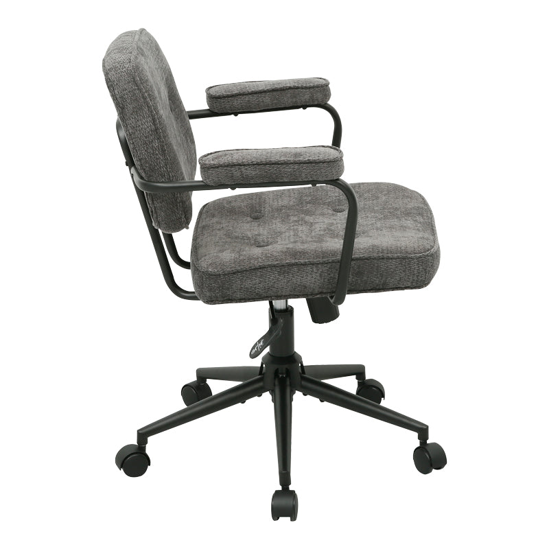 Офис стол leberta антрацит плат 64x63.5x86-96см
