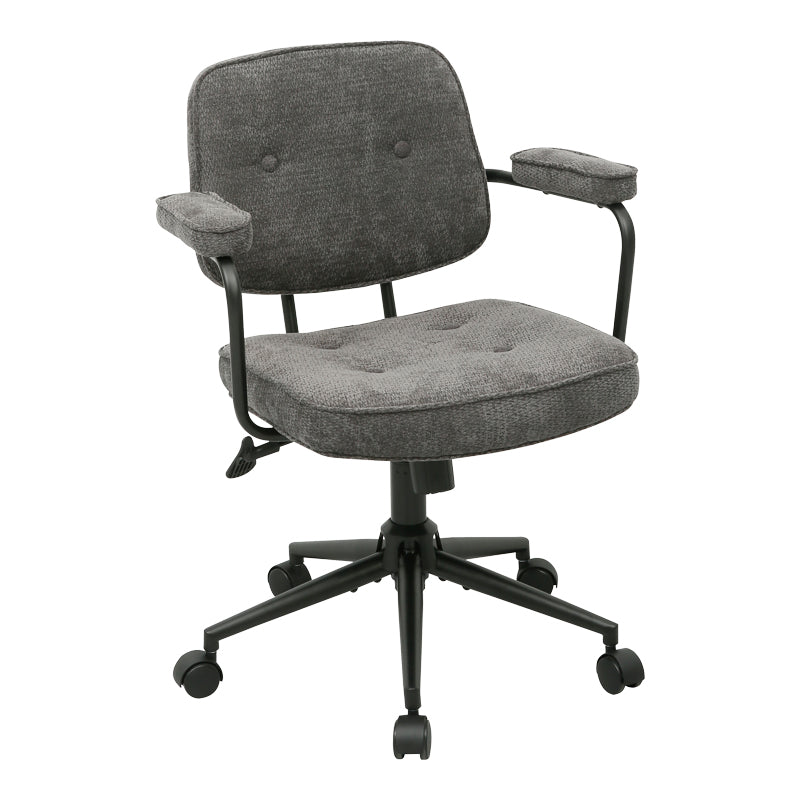 Офис стол leberta антрацит плат 64x63.5x86-96см