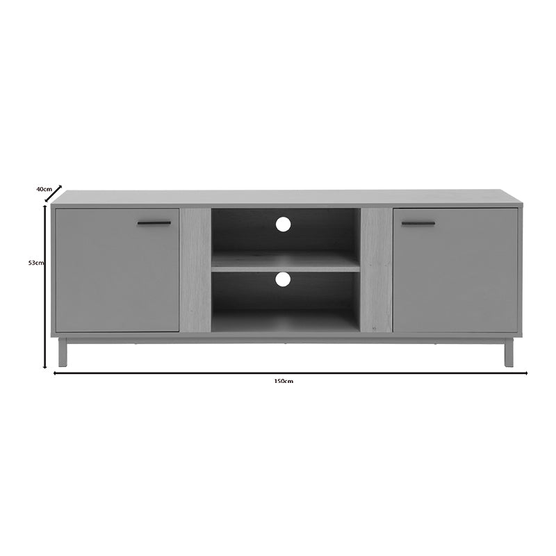 ТВ шкаф Polenio – Капучино и Естествен цвят, Затворени шкафове | 150x40x53 см
