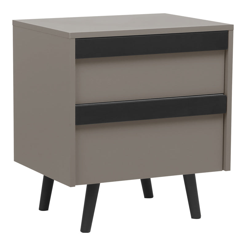Нощно шкафче NECTRA бежово с черно 50x40x56см