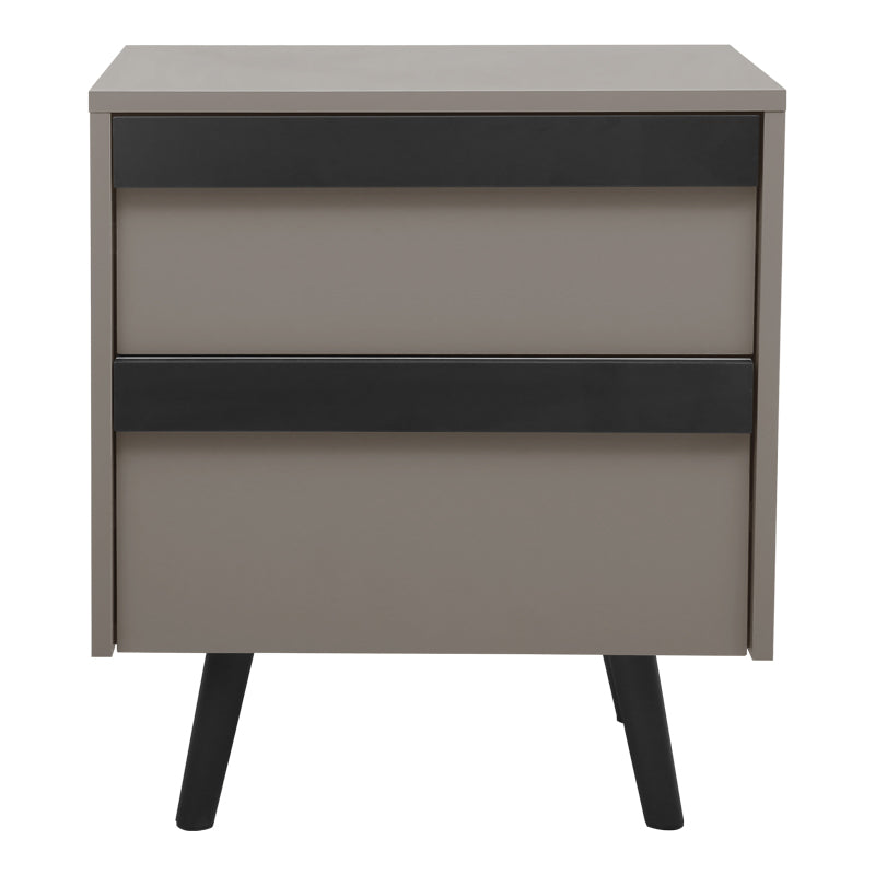 Нощно шкафче NECTRA бежово с черно 50x40x56см
