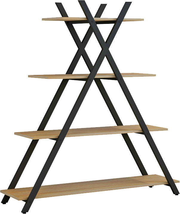 Етажерка Tree черен-натурален 120x33x135см