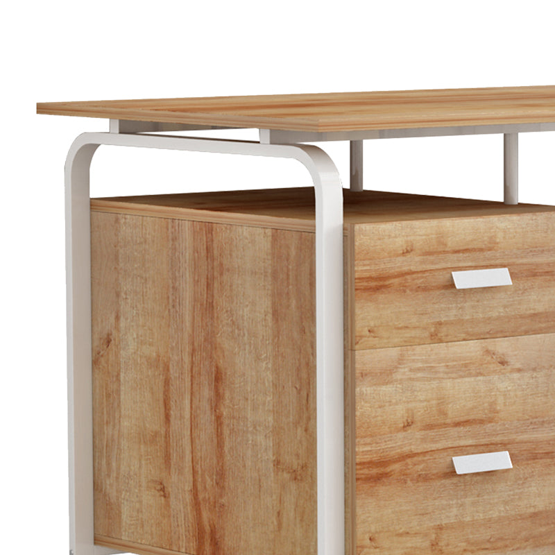 Офис бюро с чекмеджета Clarity меламин естествено бяло 120x75x75см