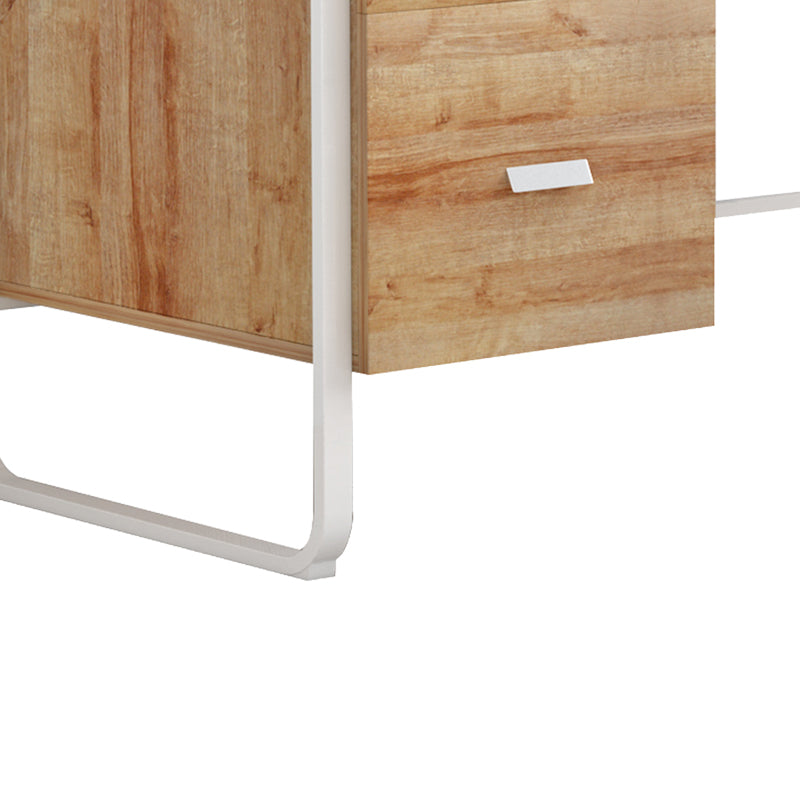 Офис бюро с чекмеджета Clarity меламин естествено бяло 120x75x75см