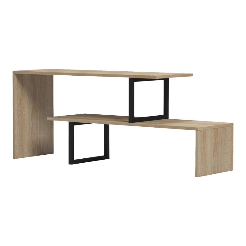 ТВ Шкаф  LILANT меламин в цвят сонома и черен метален крак 160x30x45см