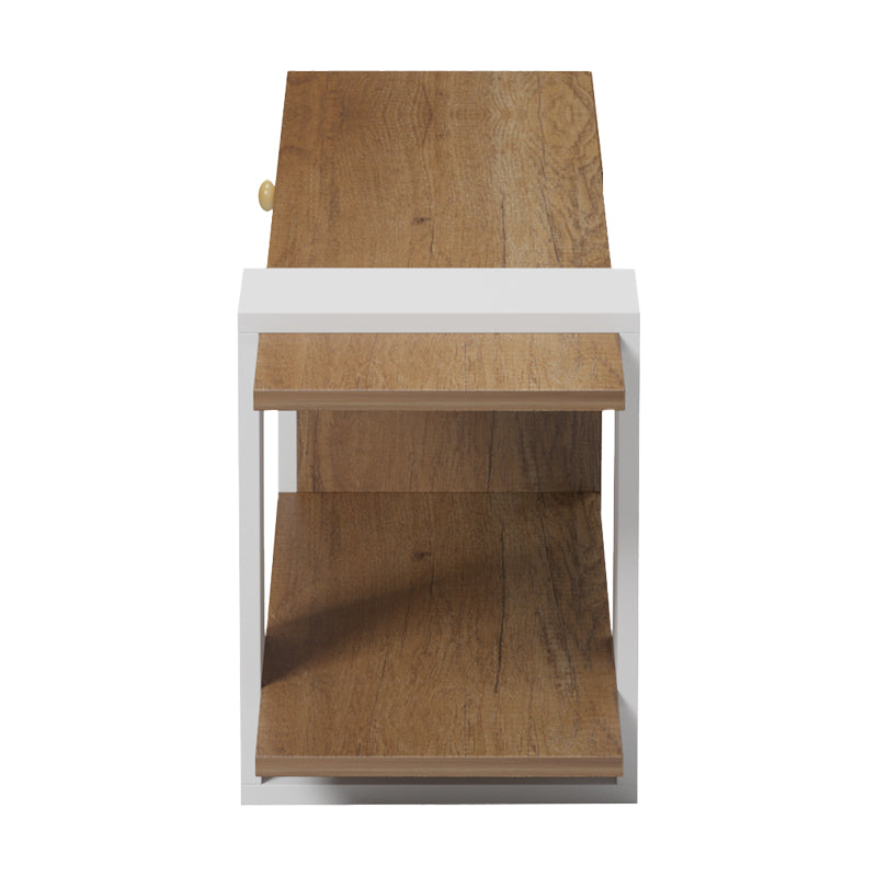 Меламинов тв шкаф Standi в естествен бял цвят 120x25x36.8cm