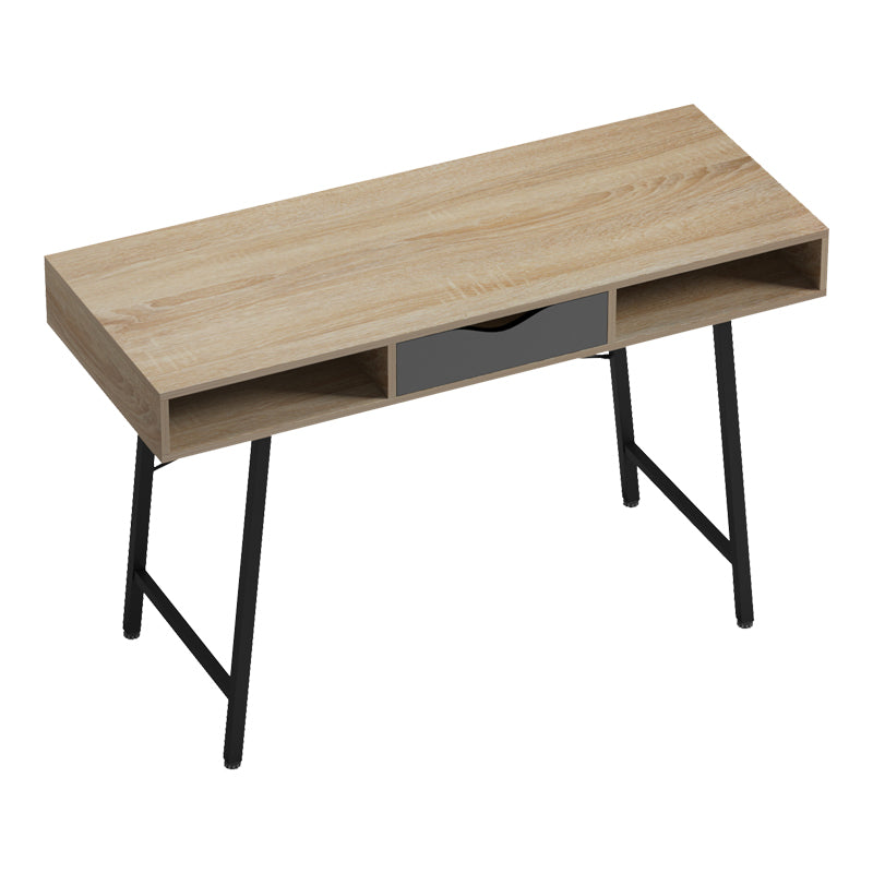 Офис бюро Komo в цвят сонома-сив с черни метални крака 120x48x76см