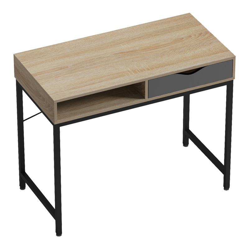 Офис бюро Kama в цвят сонома-сив с черни метални крака 95x48x76см