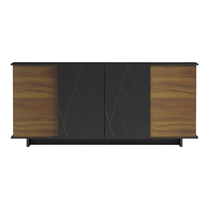 Бюфет Zafore в цвят орех с черен мрамор 180x45x80см