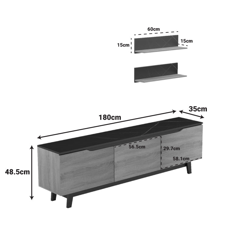 Холна гарнитура Kasia в бежов нюанс мрамор-сонома 180x35x48.5см