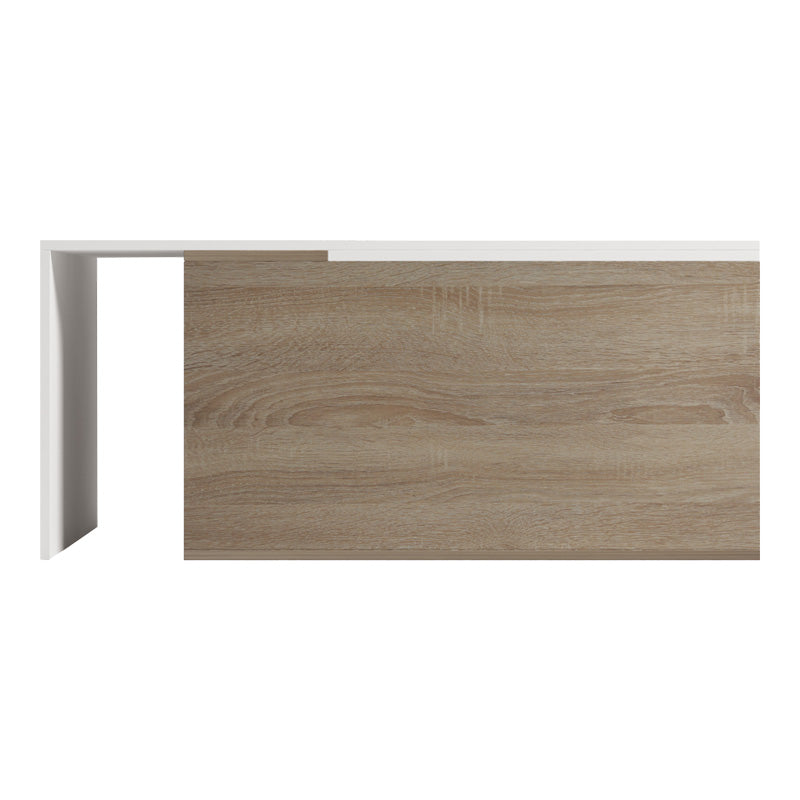 Разтегателна холна маса extera в бяло-сонома нюанс 100-160x50x45см