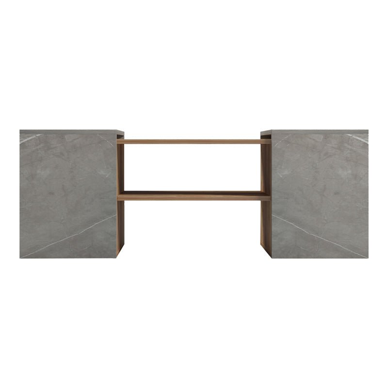 Mасичка за кафе Morfi  3части в дъбово-бежов мраморен нюанс 105x45x37см