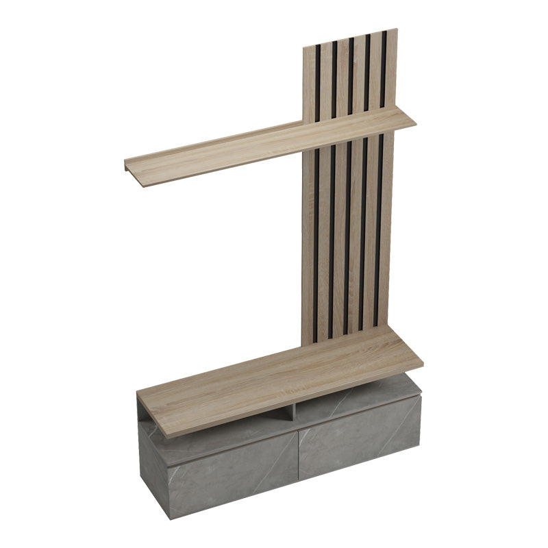 Холна гарнитура Perlento бежов мрамор нюанс и цвят сонома 140x41x219,5см