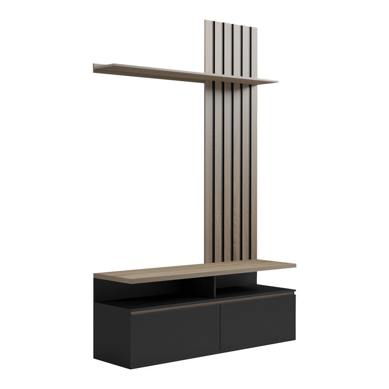 Холна гарнитура Perlento в черно и цвят сонома 140x41x219.5см