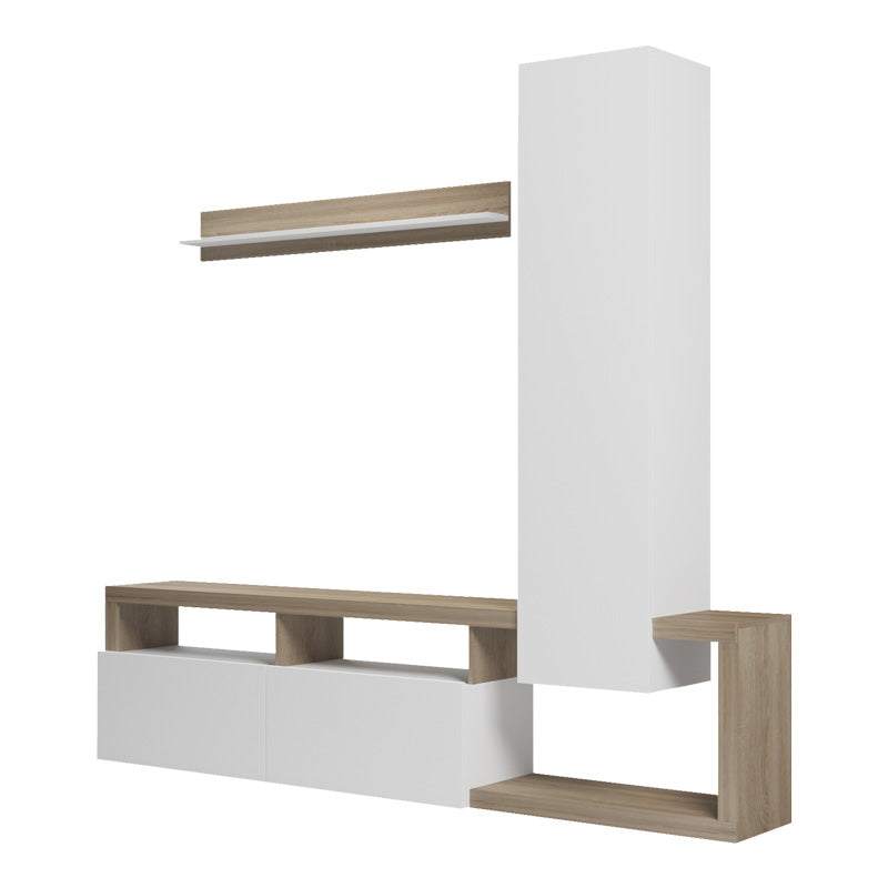 Холна гарнитура Leganto в цвят сонома и бяло 220.5x35x197.5см