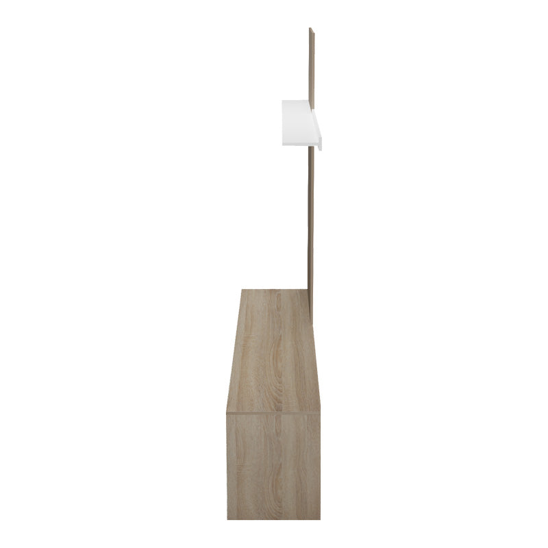 Холна гарнитура Delfina в цвят сонома и бяло 190x40x199.5см