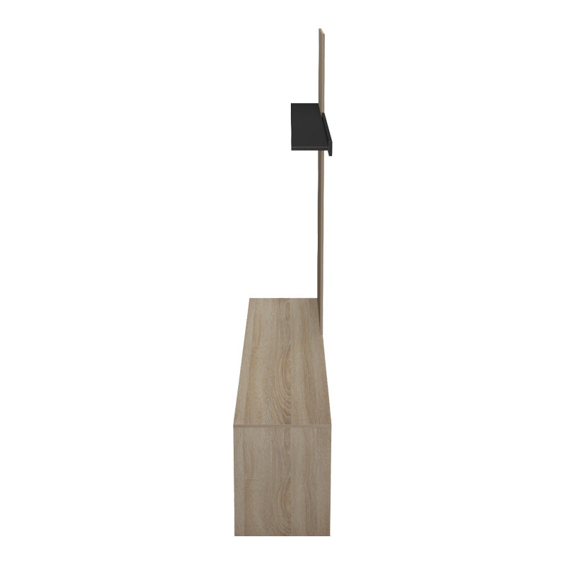 Холна гарнитура DELFINA в цвят сонома и черно 190x40x199.5см