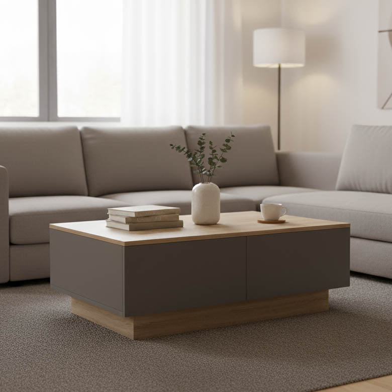 Холна маса Winey в цвят сонома-антрацит 90x60x31.5cm