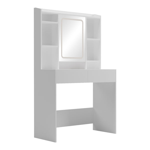 Тоалетка Efilia с led в бял цвят 90x40x145см
