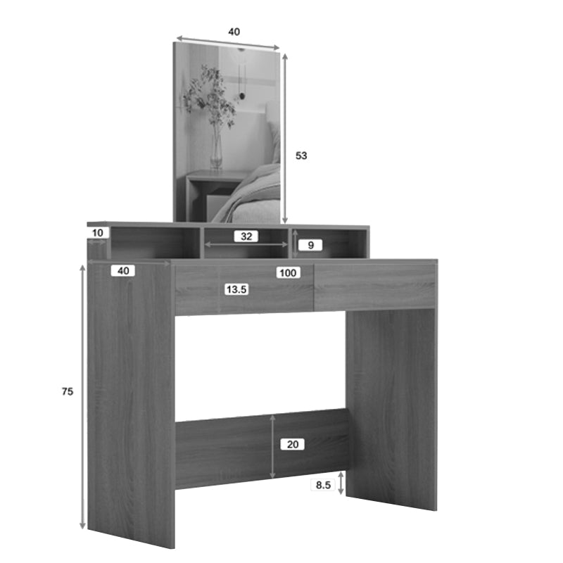 Тоалетка Frentsel в цвят sonoma 100x40x140см