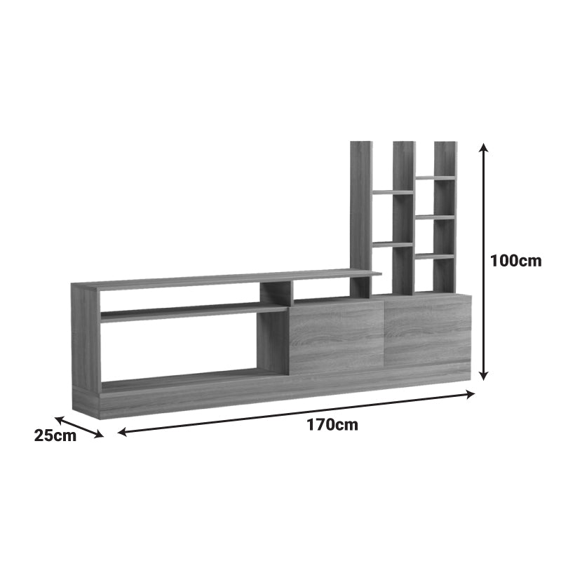 Шкаф за телевизор Seruno сонома 170x25x100 см