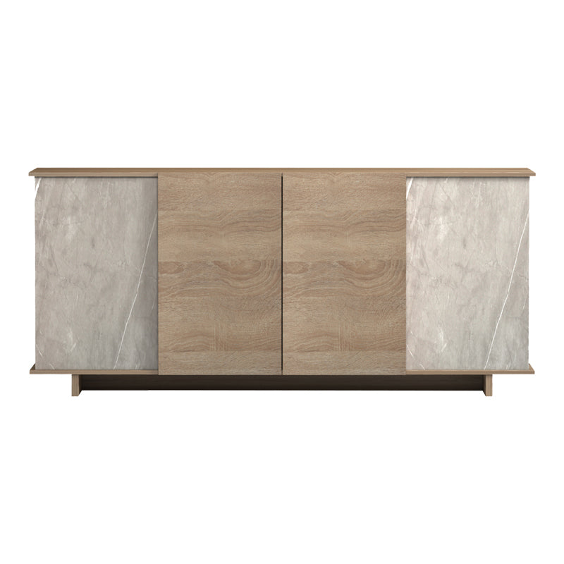 Бюфет Zafore сонома със сиво-бежов мраморен вид 180x45x80см