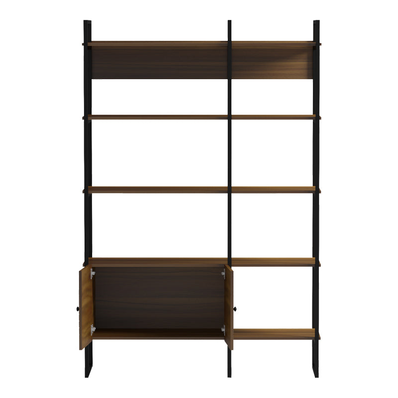 Библиотека RHOMBO орех-черна 120x35x180см