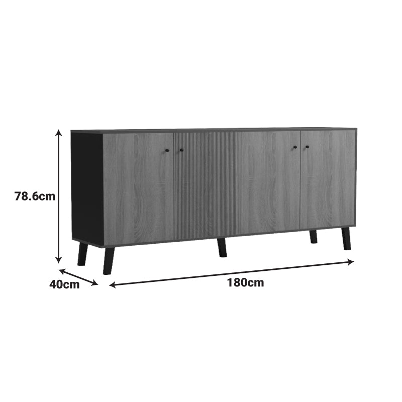 Бюфет ТUSKANY сонома -антрацит 180x40x78.6см