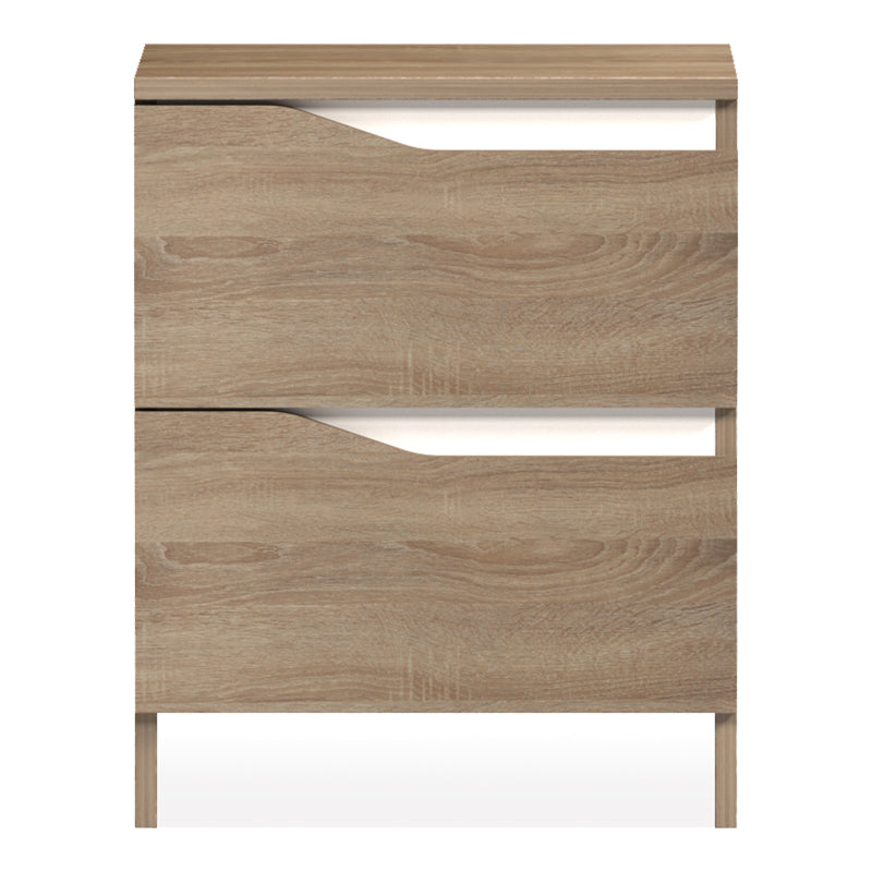 Нощно шкафче Verena сонома-бяло 40x40x50см