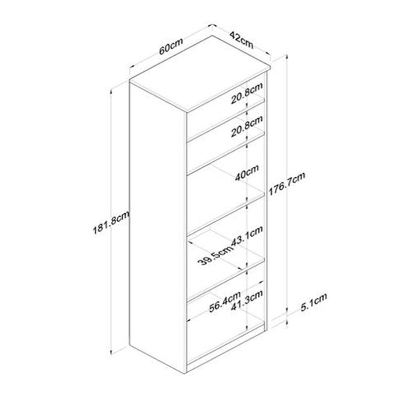 Кухненски шкаф Rowan в дъб-тъмносив нюанс 60x42x182см