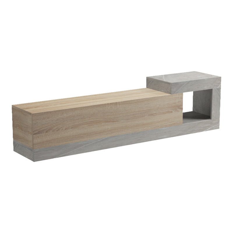 Стенен тв шкаф FLATO сонома-сив бежов мраморен вид 150x29.5x38.5см