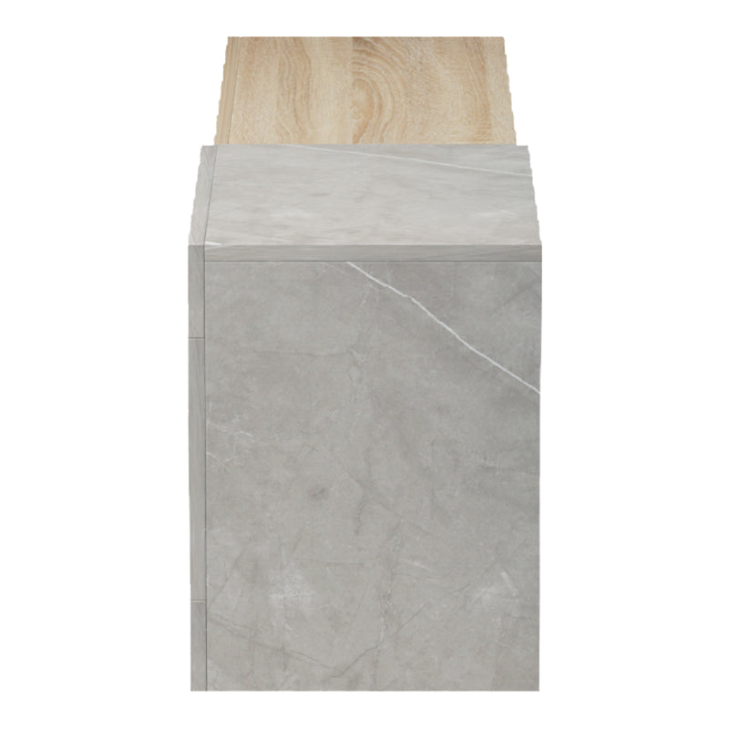 Стенен тв шкаф Flato sonoma-сив бежов мраморен вид 150x29.5x38.5см