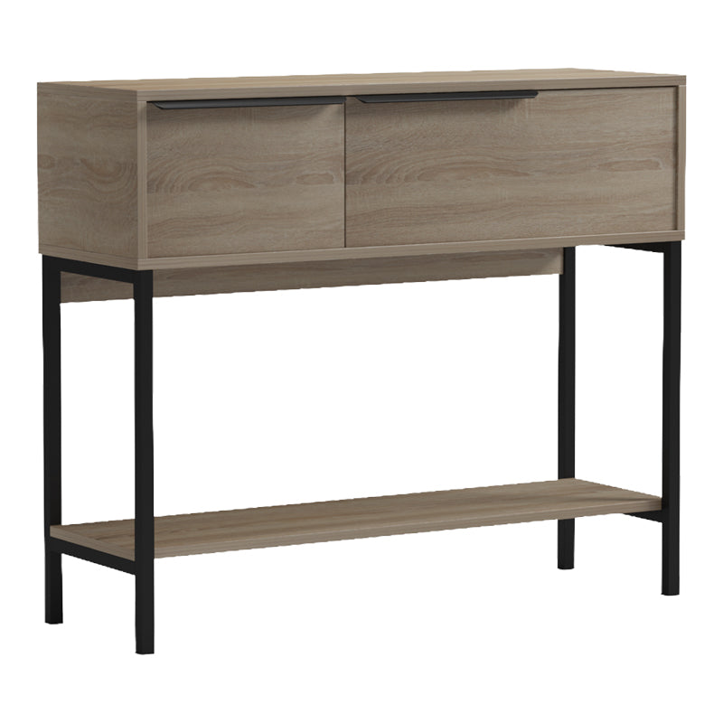 Конзола NORDIC в цвят сонома-черен 90x29.5x76см