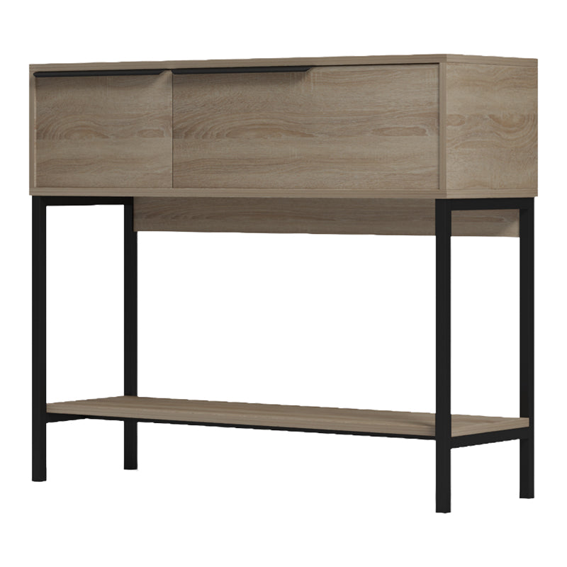 Конзола NORDIC в цвят сонома-черен 90x29.5x76см