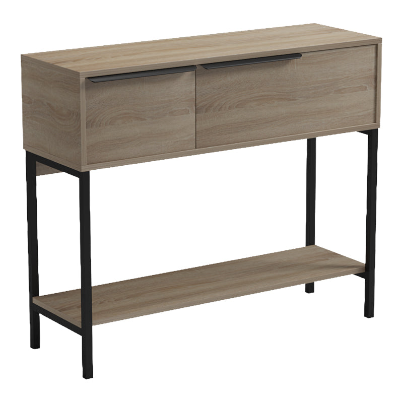 Конзола NORDIC в цвят сонома-черен 90x29.5x76см