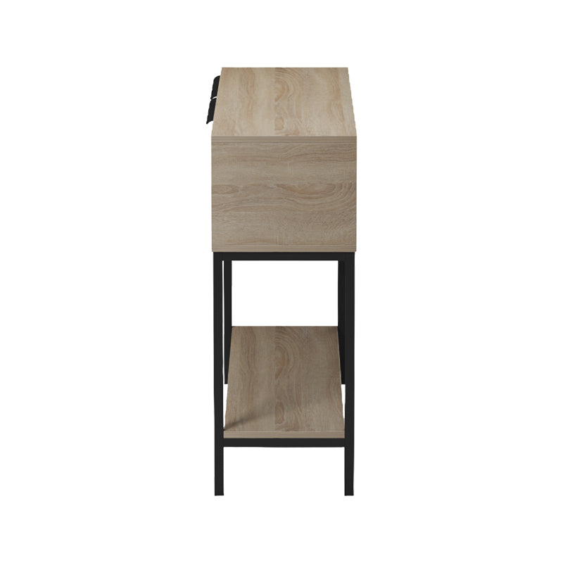 Конзола NORDIC в цвят сонома-черен 90x29.5x76см