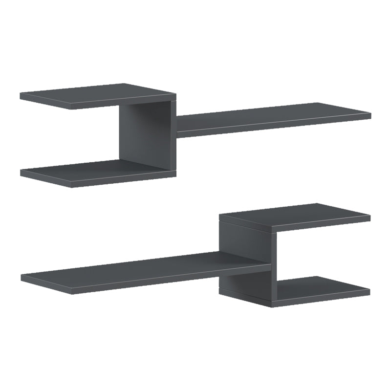 Стенен рафт Galler антрацит 79x19.5x18см