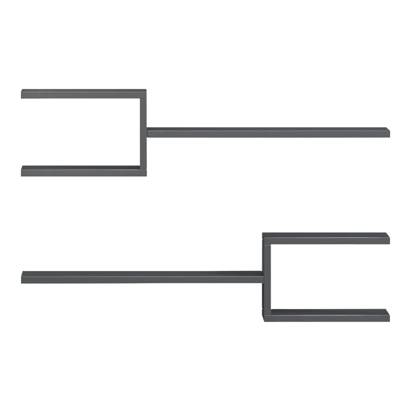 Стенен рафт Galler антрацит 79x19.5x18см