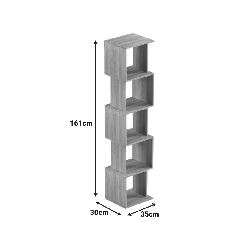 Библиотека CUBIK сонома - антрацит 35x30x161см