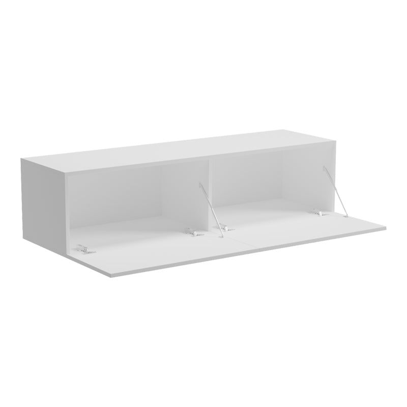 Стенен ТВ Шкаф RIVAL с LED Бял 120x35x30 см