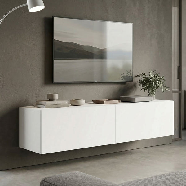 Стенен тв шкаф   RIVAL бял 120x35x30см