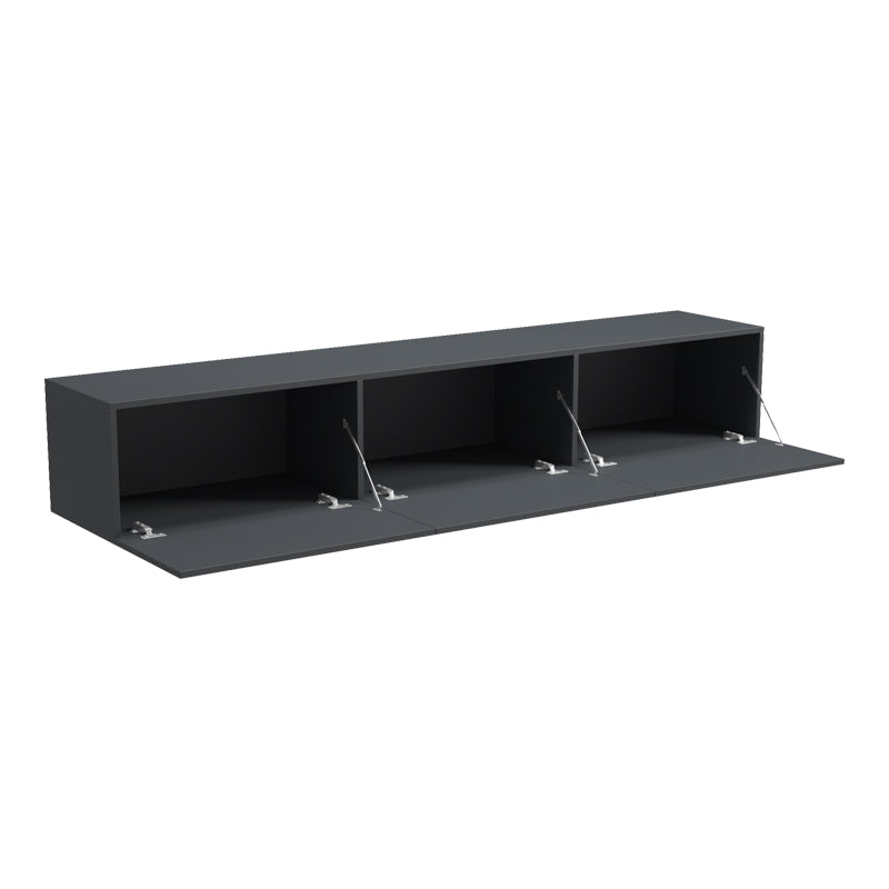 Стенен тв шкаф с led RIVAL антрацит 180x35x30см