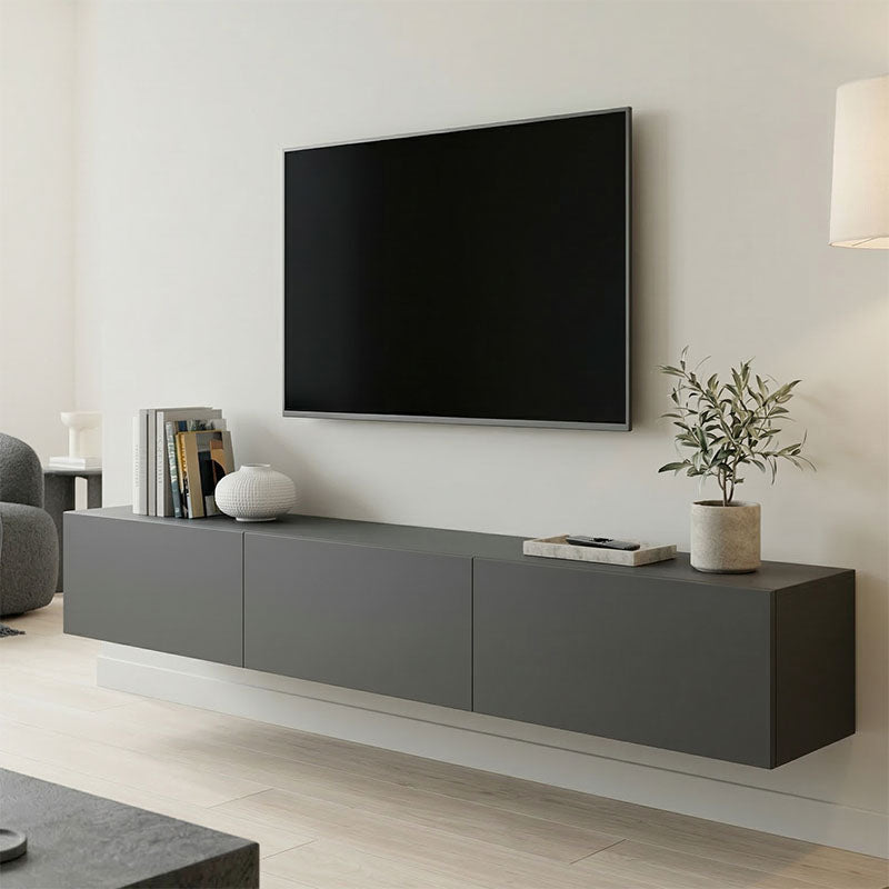 Стенен тв шкаф с led RIVAL антрацит 180x35x30см