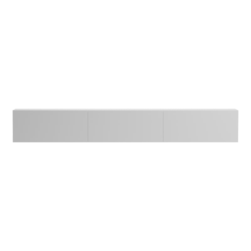 Стенен тв шкаф с led RIVAL бял 210x35x30см