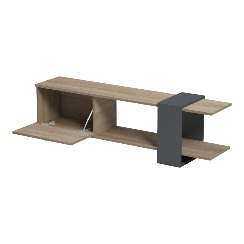 Тв шкаф STAHDI в цвят сонома-антрацит 120x25x36.8 см