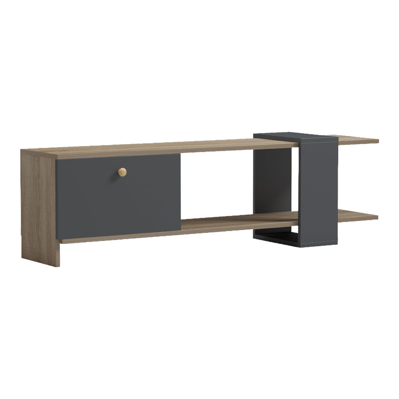 Тв шкаф STAHDI в цвят сонома-антрацит 120x25x36.8 см