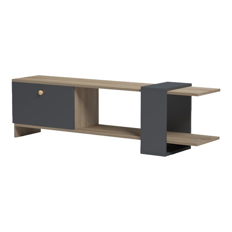 Тв шкаф STAHDI в цвят сонома-антрацит 120x25x36.8 см