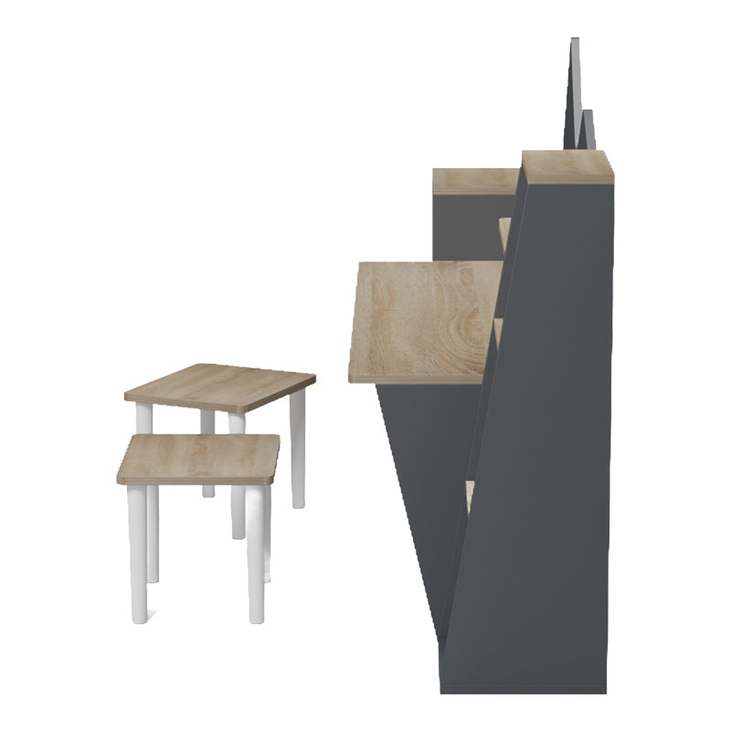 Детско бюро с табуретка dualto sonoma-antracit 180x30x93.6см
