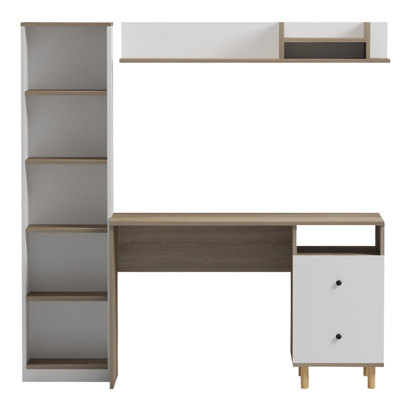 Офис модул KONTOR сонома-бял  160x50x162см